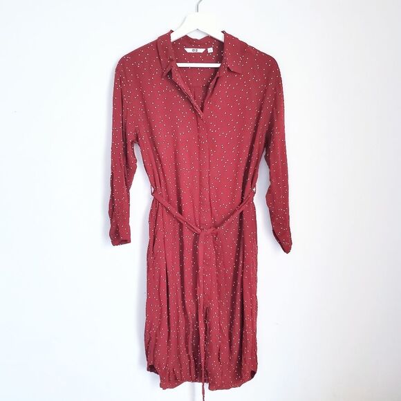 Uniqlo Red Polka Dot Dress Size S - Picture 1 of 4